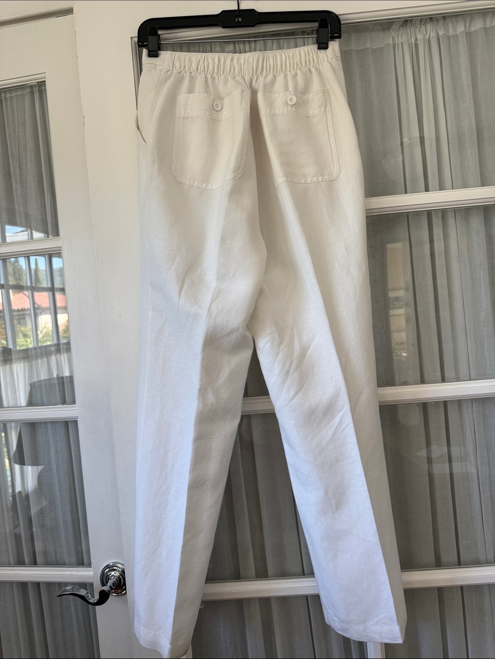 White Drawstring Pants - Picture 2 of 8